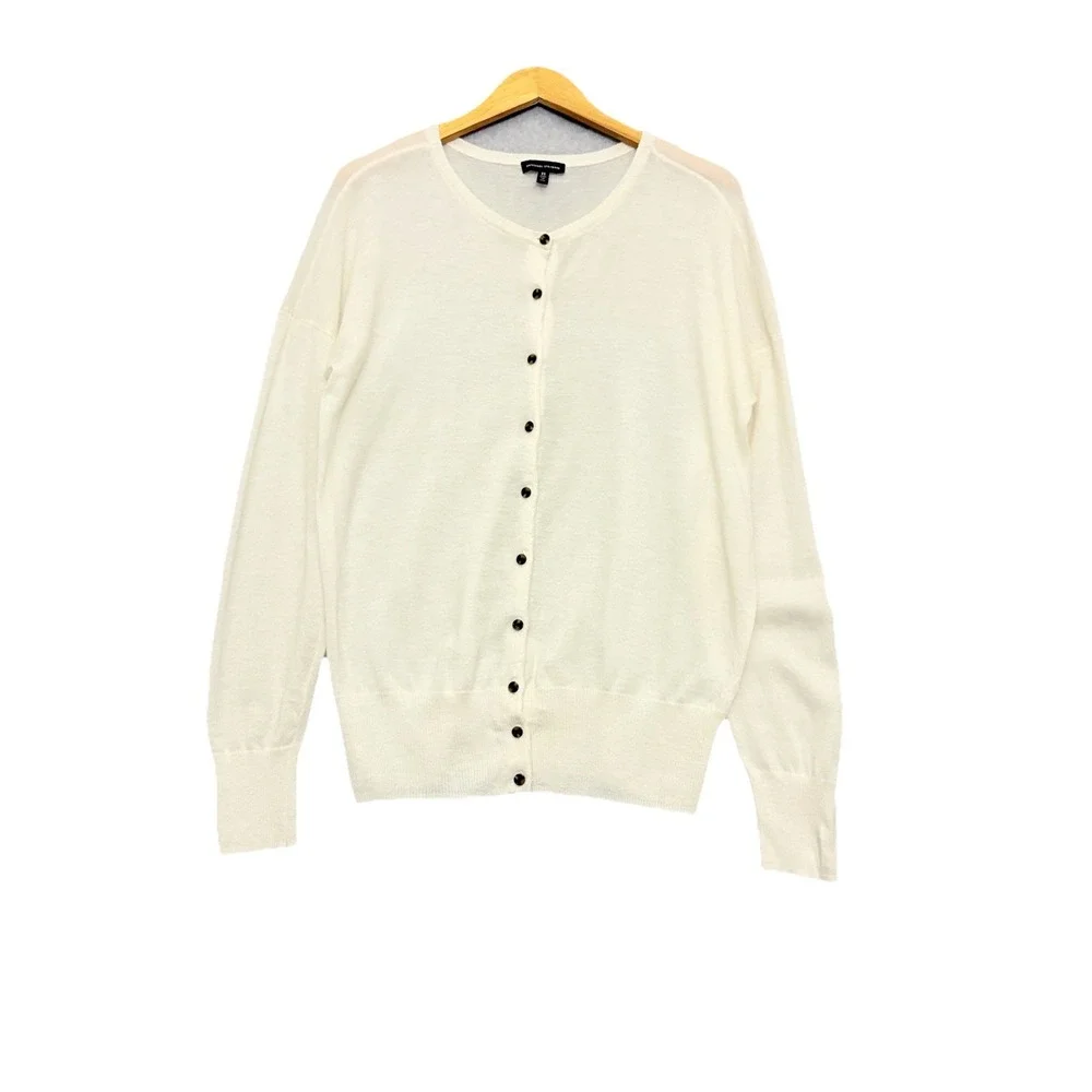 UNIVERSAL STANDARD City Merino Wool Cardigan Sweater Ivory Women's Size XS-10/12